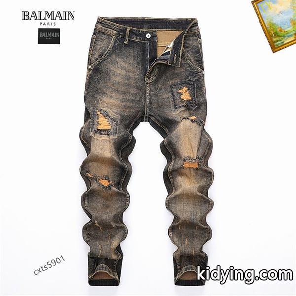 注目を集めるBALMAIN バルマンスーパーコピー 男性ジーンズ パネルデザイン 個性的な着こなし-0