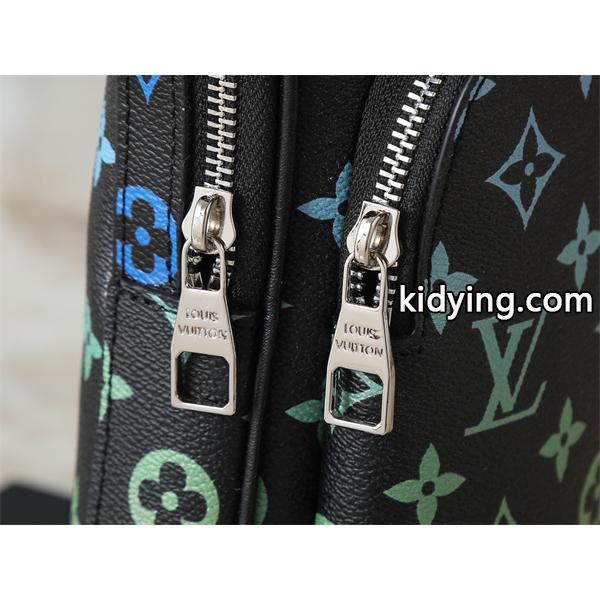 Louis Vuitton 2025秋冬 ブラック カラフルロゴ スリングバッグ ルイヴィトン 偽物 ショルダーバッグ-2