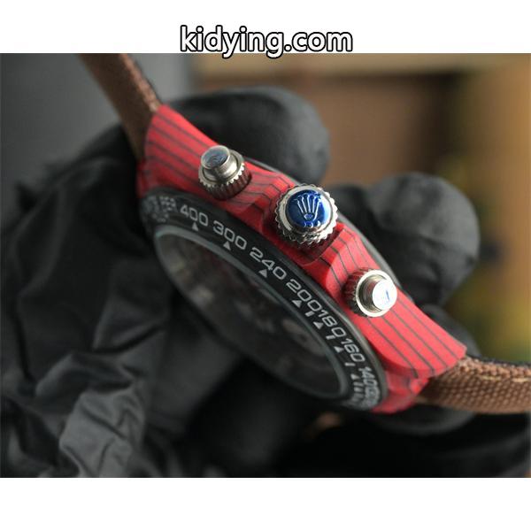 レッドカーボンカスタム ダイナマイト風 ROLEX ロレックス コピー時計 40×11.3mm 自動巻メカニカル-5
