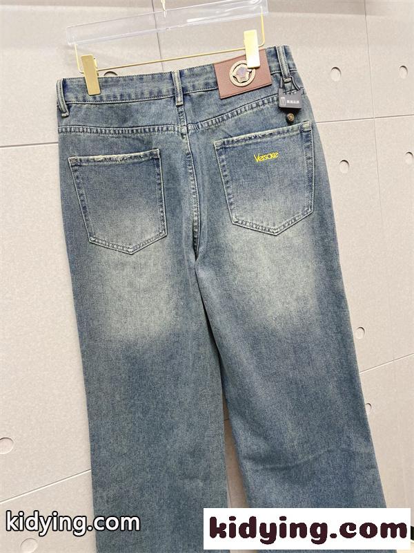 プレミアムデニム ストリートラグジュアリー 上質コレクション VERSACE ヴェルサーチ コピー デニムパンツ 定番アイテム-8