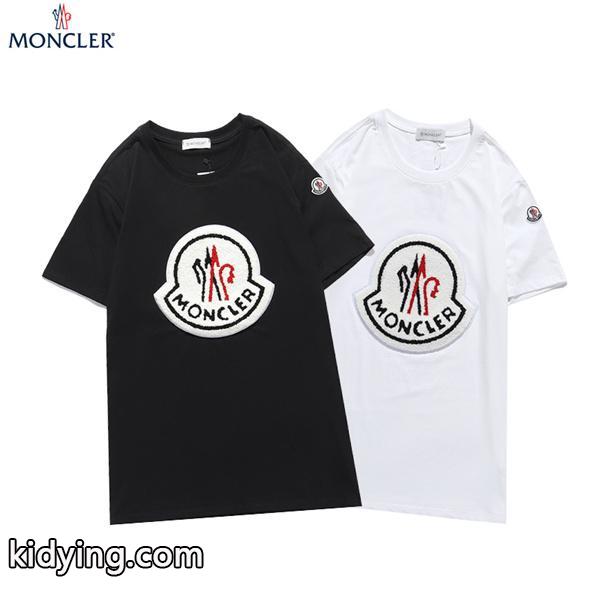 人気定番正規品高品質信頼性ロゴプリント定番品MONCLERモンクレールtシャツ激安幅広いレッドブラックホワイト-0