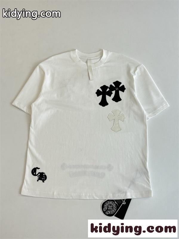 CHROME HEARTS クロムハーツ コピー クロスパッチデザイン ルーズシルエット 半袖Tシャツ-3