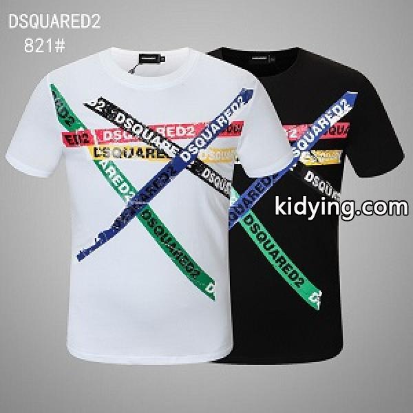 高いデザイン性 DSQUARED2 ディースクエアードコピー Ｔシャツ 激安 2色選択可 メンズファッション-0