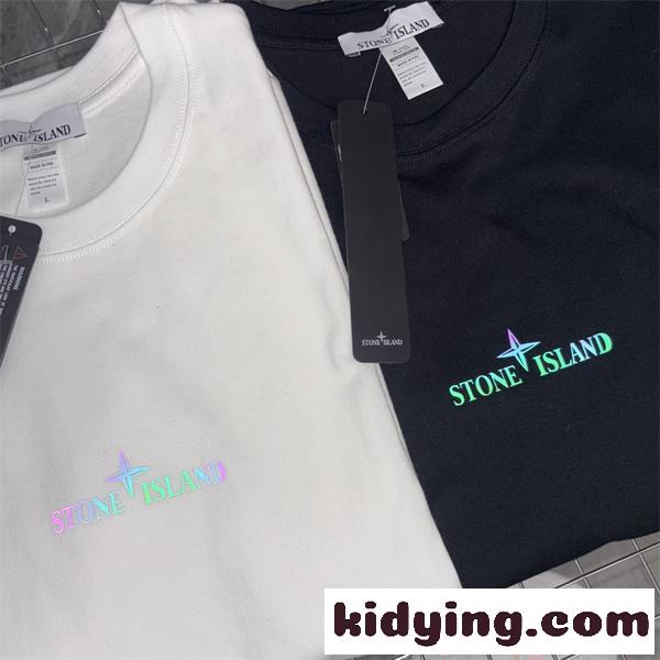 完売間近 ブラック ミニマル 都会派スタイル STONE ISLAND ストーンアイランド スーパーコピー 半袖Tシャツ-2