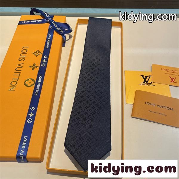 LOUIS VUITTON ネクタイ メンズ ビジネス シンプル ルイヴィトン 偽物 上品 光沢 フォーマル 高見え-1