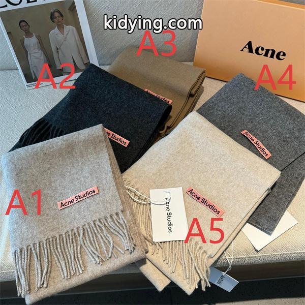 ACNE STUDIOS アクネ ストゥディオズ コピー  秋冬 快適 グレー系 ロゴ マフラー 柔らか-2