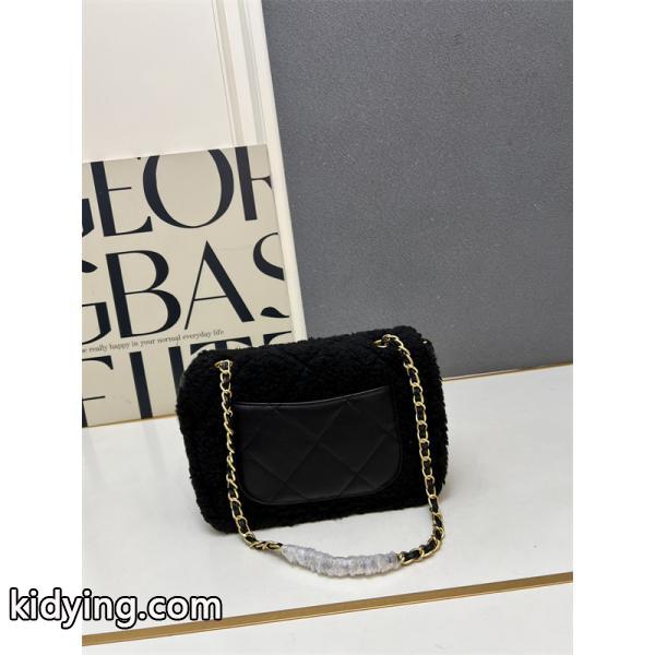 ブラックラムファー CHANEL 菱格ロゴ シャネル ショルダーバッグ スーパーコピー 1S3201 レディース エレガント-2