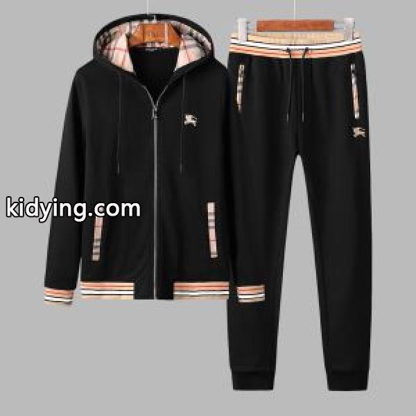 バーバリー コピーBURBERRYセットアップメンズルームウェアスポーツカジュアルジャージ黒白2色可選秋冬超激得低価_ジャケット パーカー セーター コート_メンズファッション_スーパーコピーブランド激安通販 専門店-0