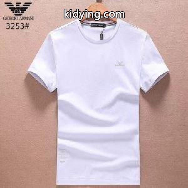 2018年春夏新作の無地のARMANIアルマーニＴシャツ通販メンズ半袖クルーネックＴシャツスーパーコピー-0