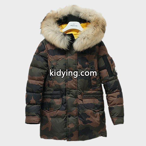 モンクレール MONCLER キッズ ジュニア 子供服 LEZAT フード付 ダウンジャケット 迷彩柄 カモフラ-0