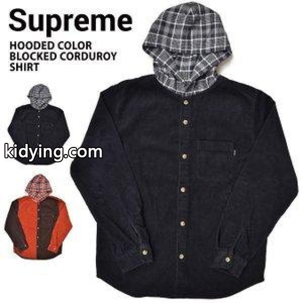 Supreme シュプリーム HOODED COLOR BLOCKED CORDUROY SHIRT カジュアルシャツ フード コーデュロイ シャツ SUPREME :sp-1421:buddy-stl - 通販ショッピング-0