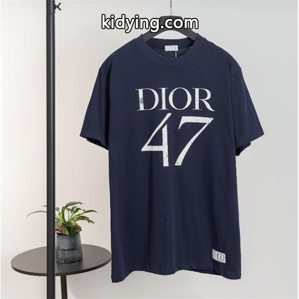 人気ランキングネイビー色 ディオール ｔシャツランドロゴ偽物-0