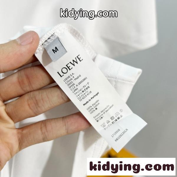 2026新作 LOEWE 激安 ロエベ 刺繍ロゴ 半袖Tシャツ コットン クルーネック オーバーサイズ-9