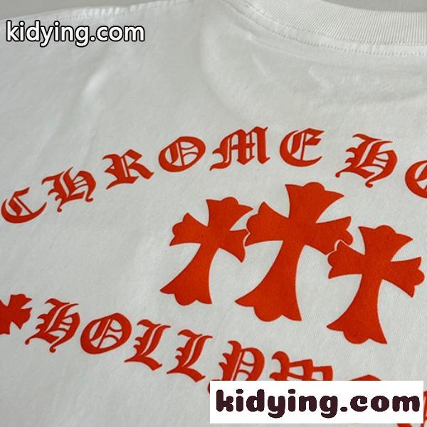 CHROME HEARTS クロムハーツ 2026新作 メンズ 半袖Tシャツ ポケットデザイン ロゴプリント クルーネック オーバーサイズ-5