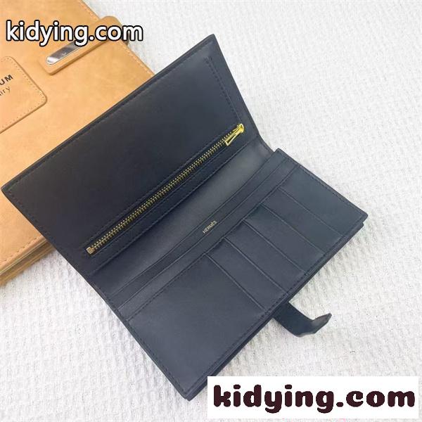 エルメス Hermes コピー クロコ型押し 長財布 H金具 ベアンウォレット 多色展開 レディース レザー 大容量 上品デザイン-2