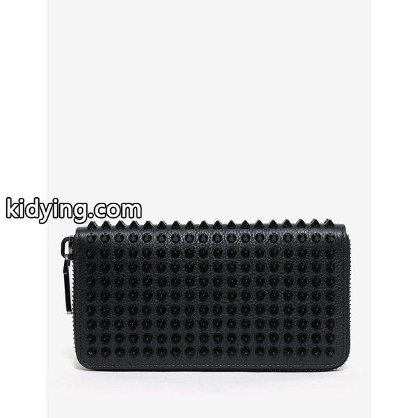 クリスチャン ルブタン Christian Louboutin メンズ 財布 Panettone Grain Leather Spikes Wallet Black :cb2-ff2fd8caa0:フェルマート fermart シューズ - 通販ショッピング-0