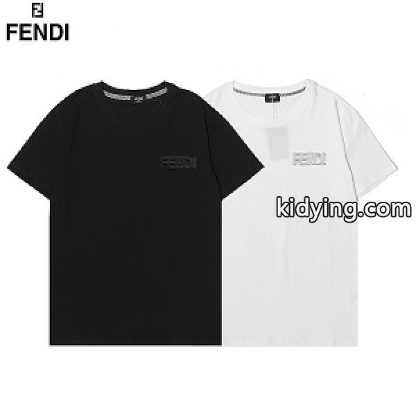 FENDI フェンディ コピー tシャツ 半袖 シンプル ストレスフリーな着心地 無地のデザインで大人気-0