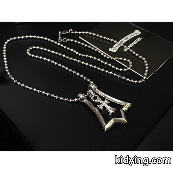 クロムハーツ コピー 精巧 重厚 ネックレス トライバルクロス デザイン CHROME HEARTS-0