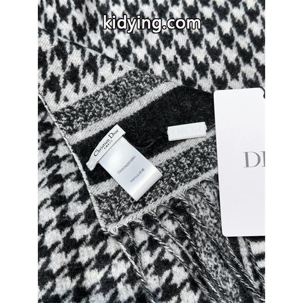 DIOR ディオール コピー クラシック千鳥格子 ストール モノトーン 上品-2