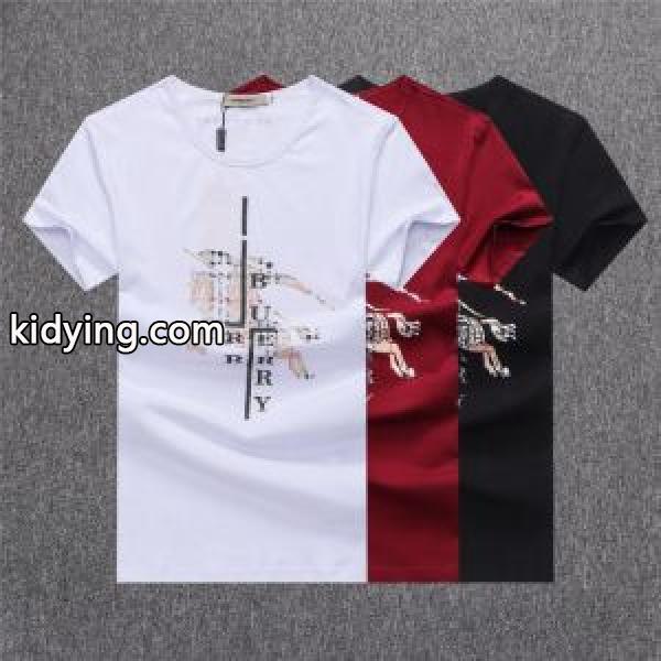 Tシャツ/ティーシャツ 3色可選 おしゃれな夏ファッション2019 快適な着心地 バーバリー BURBERRY_半袖Tシャツ_メンズファッション_スーパーコピーブランド激安通販 専門店-0