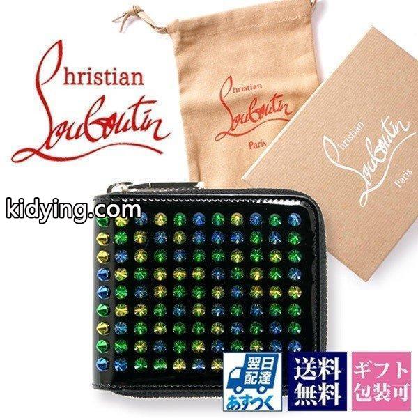 クリスチャンルブタン スパイク 新品 正規品 Christian Louboutin スタッズ ラウンドファスナー 二つ折り財布 ミニ財布 ブランド 新作 :louboutin-048:バッグ 財布のプルミエール - 通販ショッピング-0