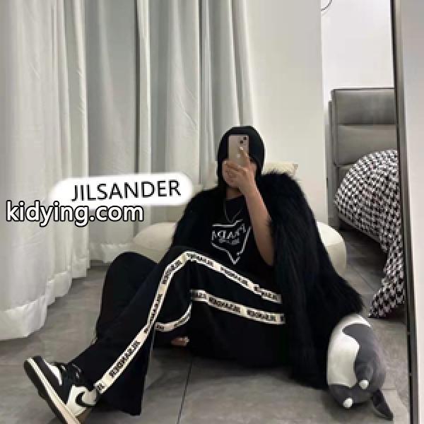 日本でも大人気のモデル JILSANDER ジルサンダースウェットパンツ偽物 男女兼用 有名セレブが着用 高品質激安-0