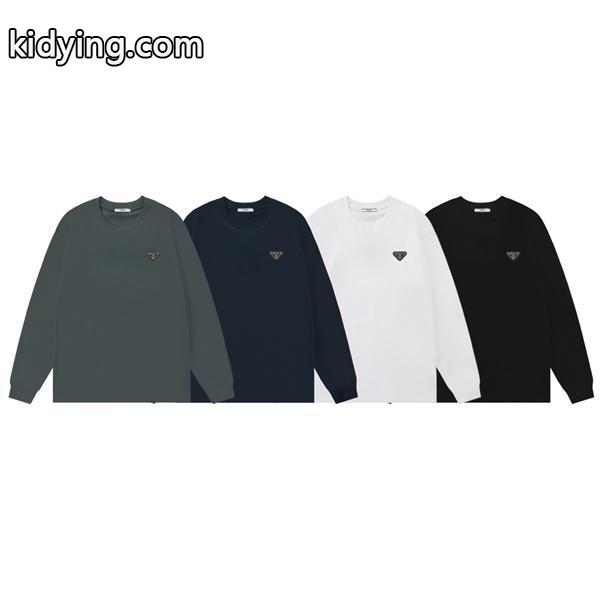 プラダ コピー 長袖Tシャツ クラシック モダン スタイリッシュ ブラック ホワイト PRADA-0
