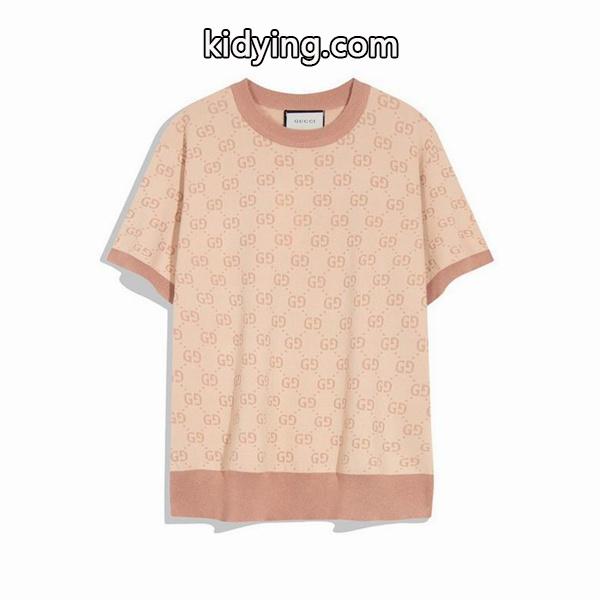 軽量で薄手GUCC1 コピークルーネック半袖Tシャツ激安セーター生地-0