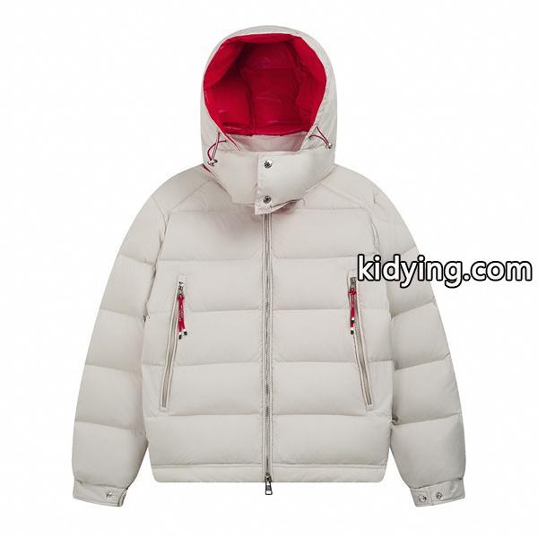ホワイト×レッド 内側配色 デザイン性高い 高機能 トレンド MONCLER モンクレール コピー ダウンジャケット-0