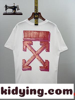 夏っぽさ新作アイテム 通販ルイヴィトンTシャツコピー 矢印花柄 半袖 純綿素材 ゆったりラクラク-0