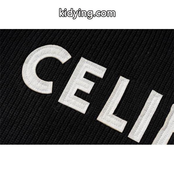 最新コレクション モダンブラック セリーヌ CELINE 偽物 2025秋冬ロゴ ニット セーター-2