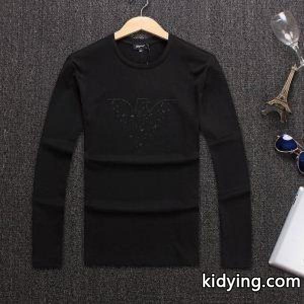 超激得新品ふかふか心地よい肌触り長袖tシャツシンプルデザイン着回し力抜群人気アイテムメンズ用アルマーニ 服 コピー-1