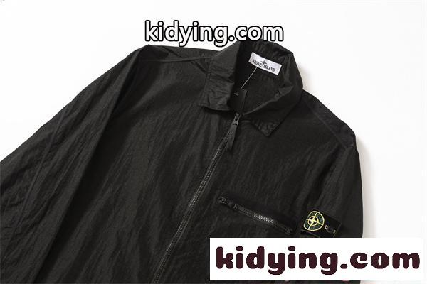 ジャケット メンズ 本革 ジップアップ ブラック STONE ISLAND ストーンアイランド コピー-3