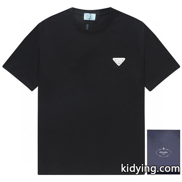 PRADA プラダ 半袖Tシャツ 2色可選 旬の気分を絶妙に 夏色っぽさ 今年もトレンド_半袖Tシャツ_メンズファッション_スーパーコピーブランド激安通販 専門店-0