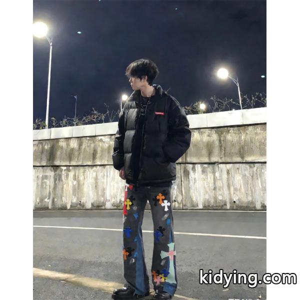 個性派 カラーミックス ストリート映え デニムパンツ クロムハーツ Chrome Hearts コピー-4