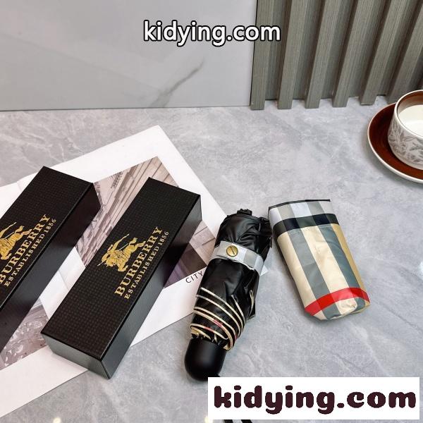 2026新作 BURBERRY 激安 バーバリー 折りたたみ傘 晴雨兼用 五つ折り 全自動 UVカット 軽量 チェック柄 ギフトBOX付き-6
