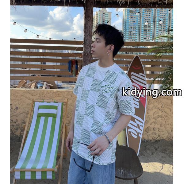 人気限定LOUIS VUITTONルイヴィトンコピーVIVIENNEヴィヴィエンヌプリントクルーネック半袖Tシャツ-0