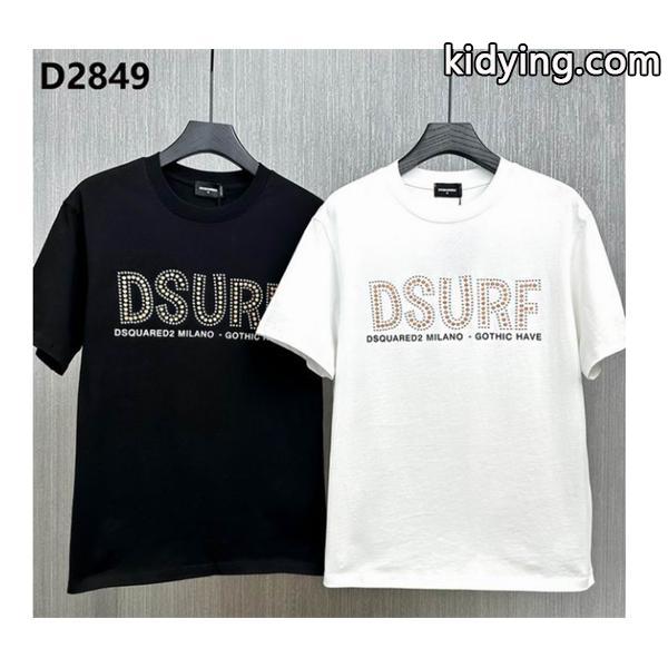 欧米風ディースクエアードメンズ半袖Tシャツ DSQUARED2 プリントTシャツインナー-0