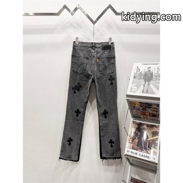 話題 シャープライン 注目新作 クロムハーツ Chrome Hearts コピー デニムパンツ-1