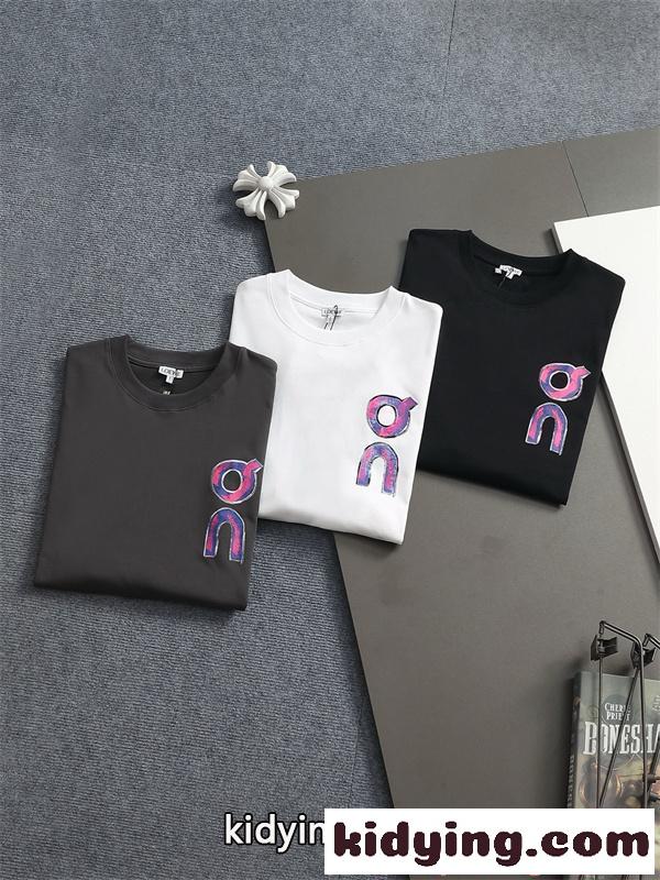 LOEWE ロエベ コピー 限定注目 ブラック プリント 個性派 カジュアル 半袖Tシャツ-8