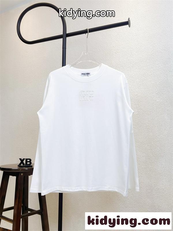 軽やか着用 MIUMIU ミュウミュウ コピー 長袖tシャツ レディース シンプル-2