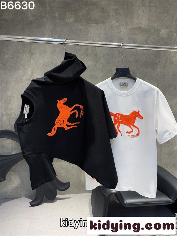 話題独占 人気急騰 ストリート映え HERMES エルメス コピー 半袖Tシャツ メンズ-5