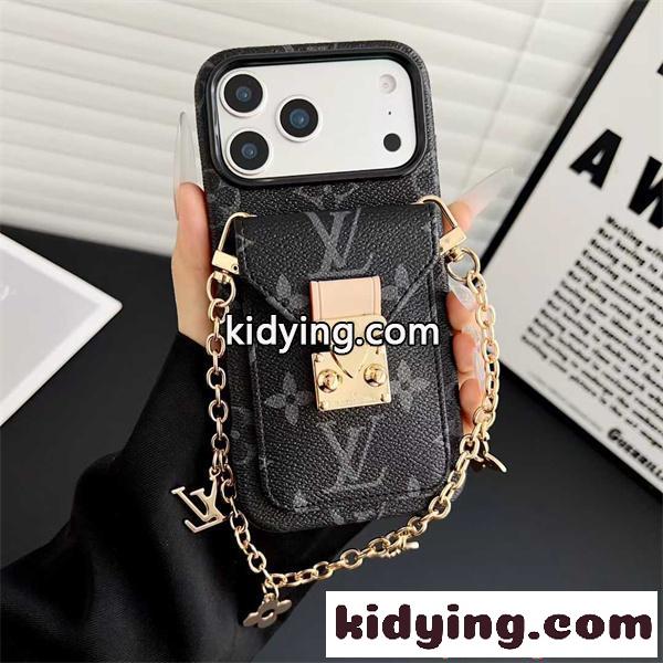 IPHONE17 ケース LOUIS VUITTON ルイヴィトン 偽物 ベルトモチーフ カード収納付 上品モデル-4