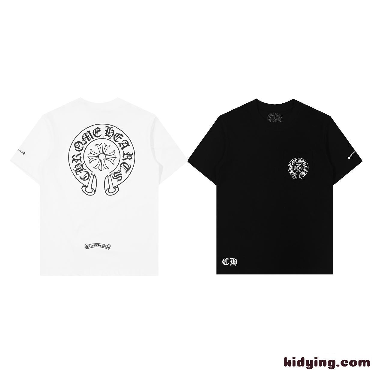 ロゴプリント ブラック ホワイト対応 CHROME HEARTS クロムハーツ コピー Tシャツ デイリー使い 旬アイテム-0