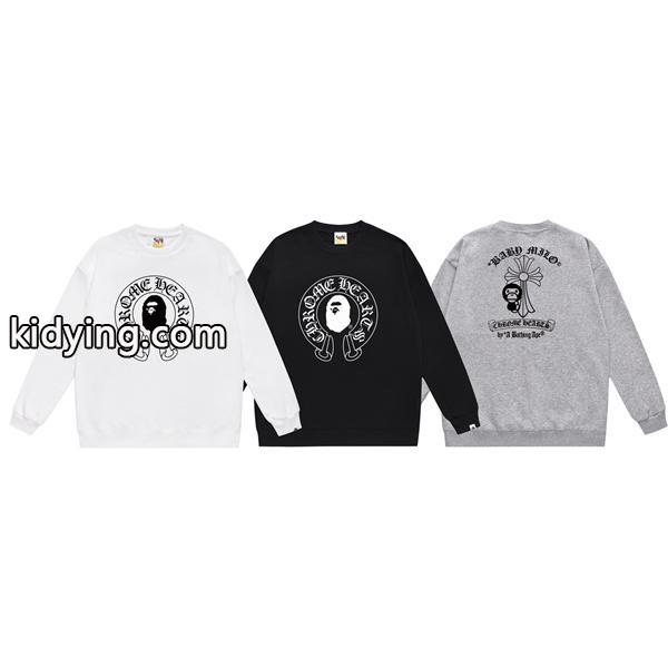 街のおしゃれさんに大歓迎 プルオーバーパーカー 今の季節にぴったり クロムハーツBAPE ✖️ CHROME HEARTS_クロムハーツ CHROME HEARTS_ブランド コピー 激安(日本最大級)-0