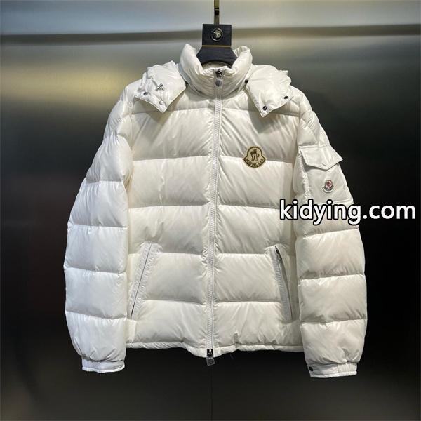 プレミアム ホワイト × ゴールドパッチ エレガント定番 冬必須 Moncler モンクレール 通販 スーパーコピー ダウンジャケット-0