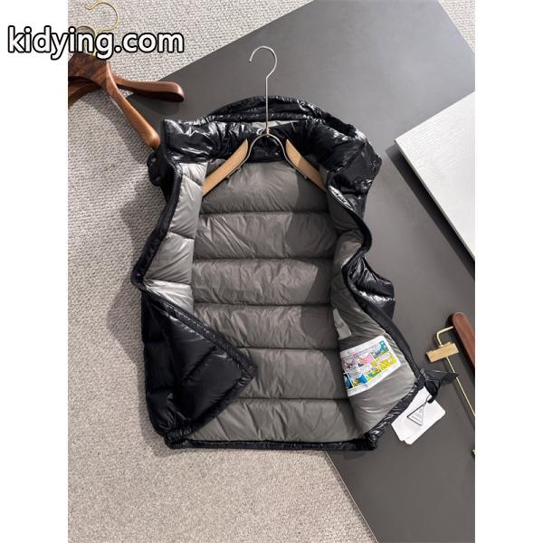 ホワイトフード付 軽量スタイル MONCLER モンクレール コピー ダウンベスト 秋冬温かさ重視-6