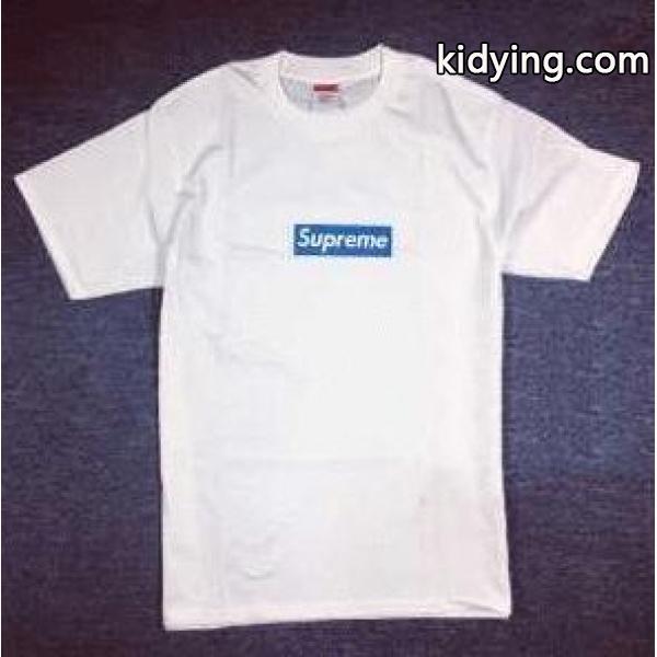 シンプルなシュプリームボックスロゴＴシャツSUPREME プリント半袖Ｔシャツホワイト男女兼用-0