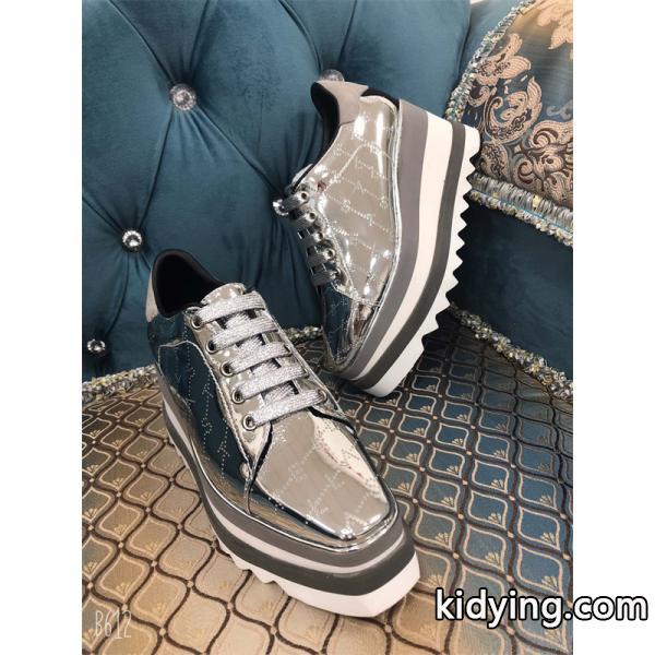 シルバーグリッター STELLA McCARTNEY ステラマッカートニー コピー 厚底スニーカー 大人カジュアル-0