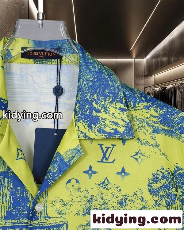 LOUIS VUITTON ルイヴィトン コピー 存在感抜群 プリント 半袖シャツ 軽量 通気性 2026春新作-5